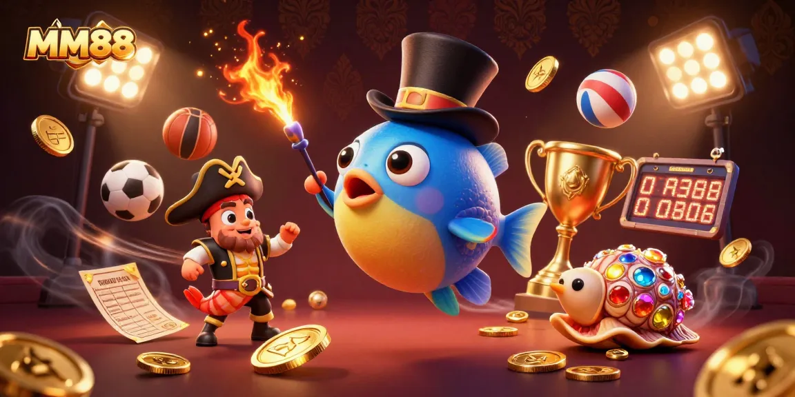 Engage with MM88's dynamic online casino world featuring exciting game elements and characters.