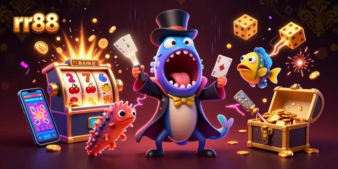 Experience the vibrant rr88 gaming world with slots, jackpots, and magical sea creatures performing tricks.
