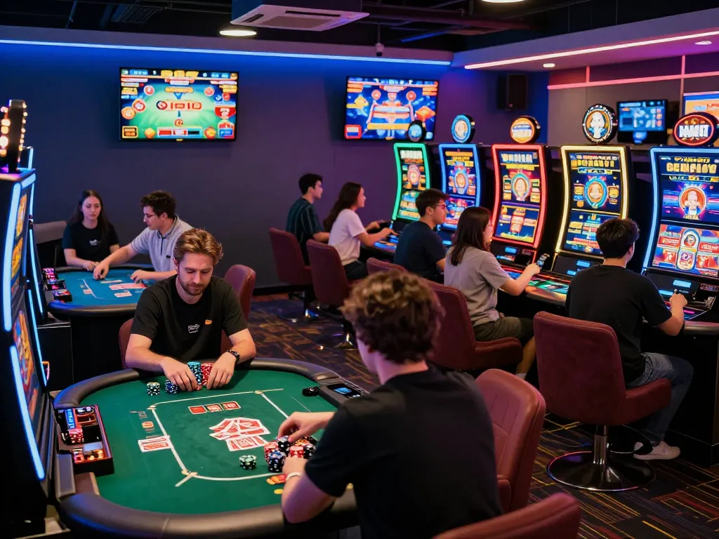 Exciting tg88 online gaming experience in a vibrant casino environment