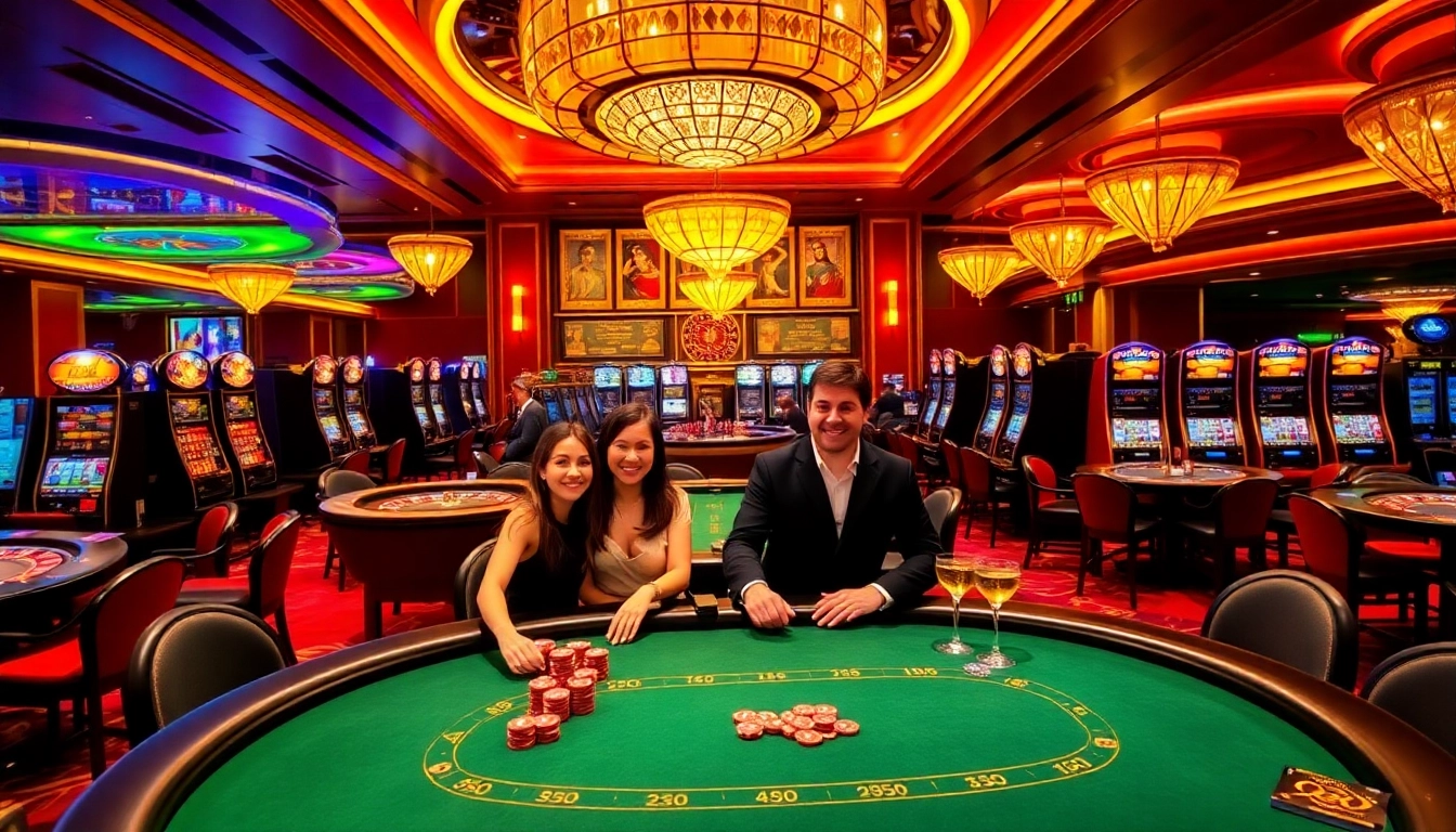 Experience thrilling gaming excitement at AF88 casino with vibrant tables and engaging players.