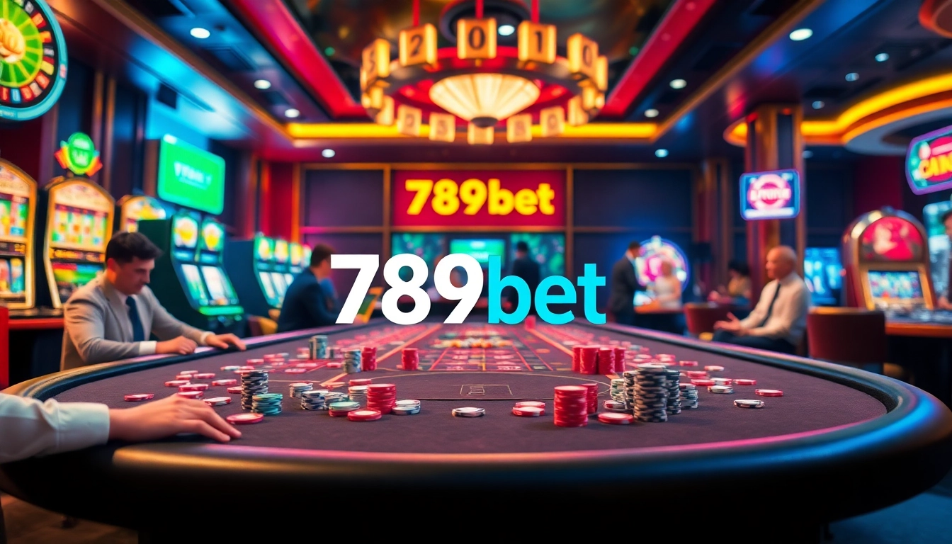 Players enjoying a thrilling gaming experience at 789bet's luxurious casino tables.