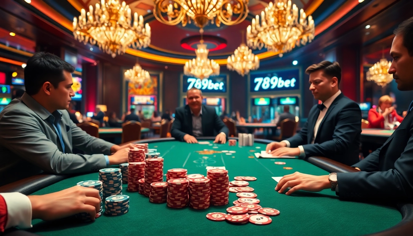 Experience the thrill of poker at 789bet's luxurious casino tables.