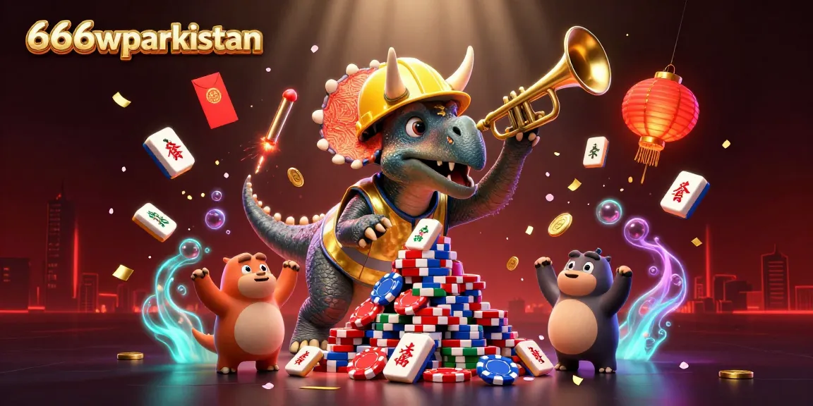 Engage with 666wparkistan's vibrant casino scene featuring playful characters and celebratory elements.
