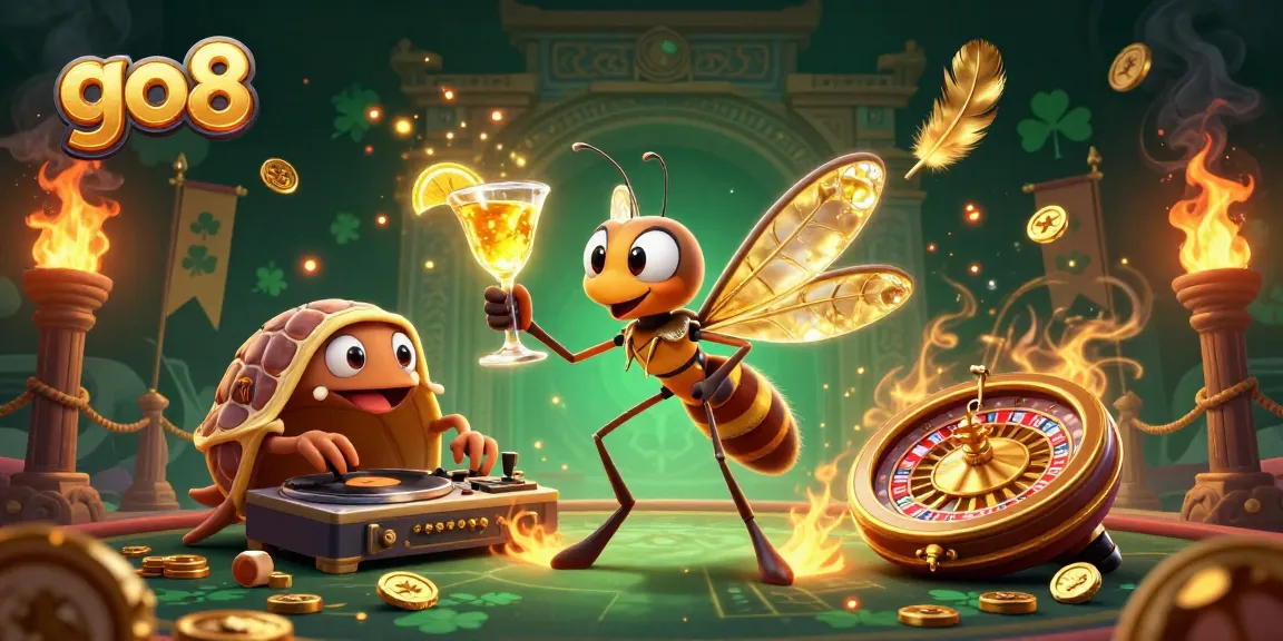 Engage with go8’s thrilling casino atmosphere, featuring a mosquito mascot cocktail and trilobite DJ.