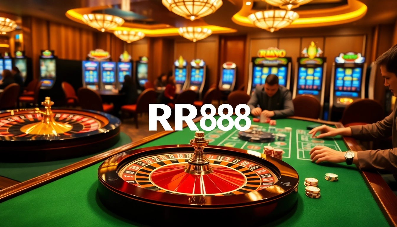Experience thrilling gameplay at RR88 Casino with vibrant tables and exciting gaming action.
