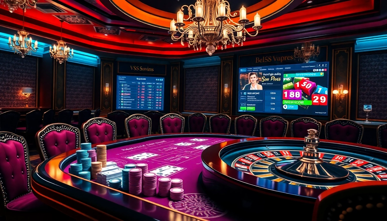 Experience excitement at the table with vibrant gameplay elements from https://s8vn.press/ featuring poker chips and roulette.