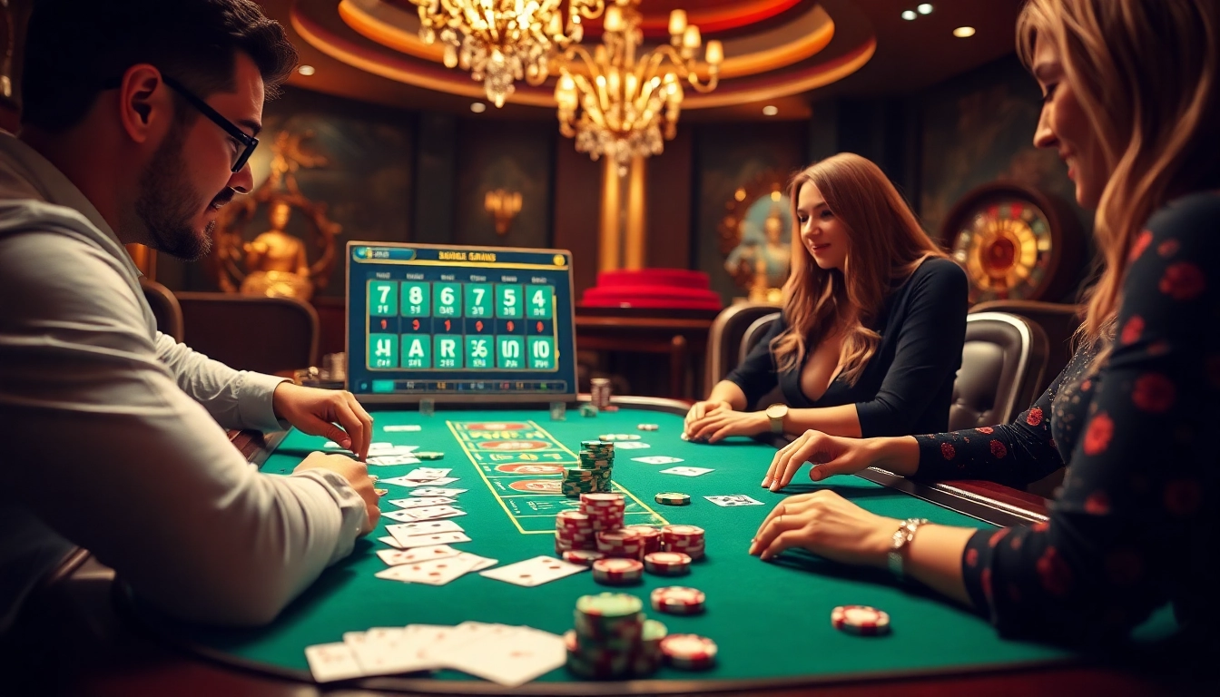 Engage in the thrilling game kim88 at a luxurious online casino table filled with colorful poker chips.