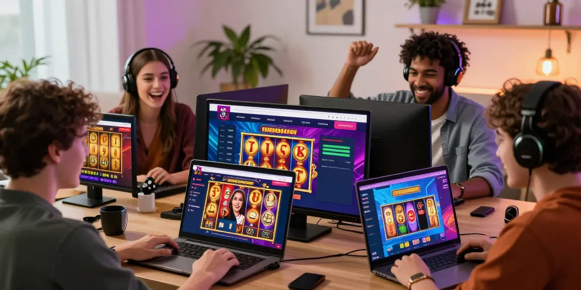 Best non UK casinos experience with players enjoying vibrant online gaming and generous bonuses.