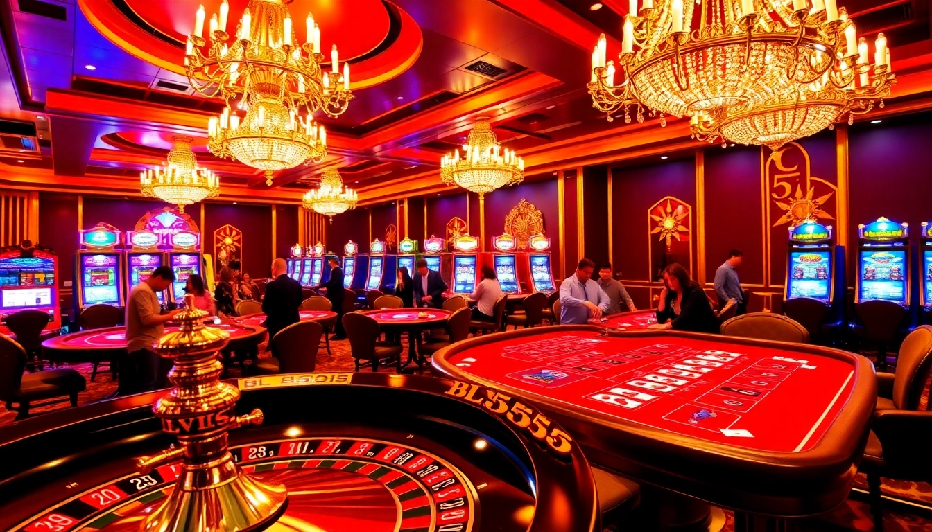 Players engaging in exciting blackjack and roulette at BL555 casino.
