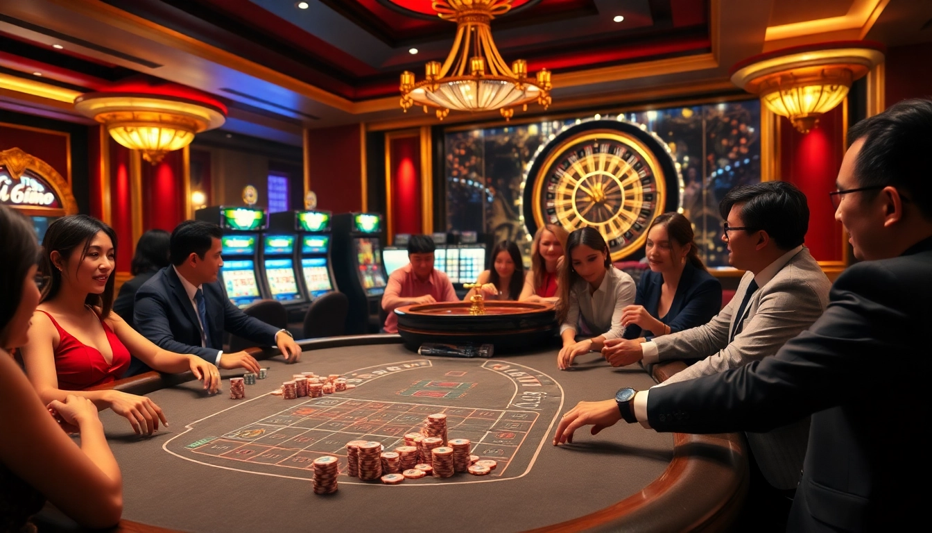 Experience the thrilling atmosphere of 69vn Casino with high-stakes table games and vibrant slots.