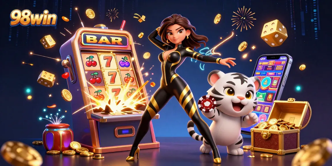 Engage with thrilling 98win casino action featuring a winning slots explosion alongside dynamic gaming elements.