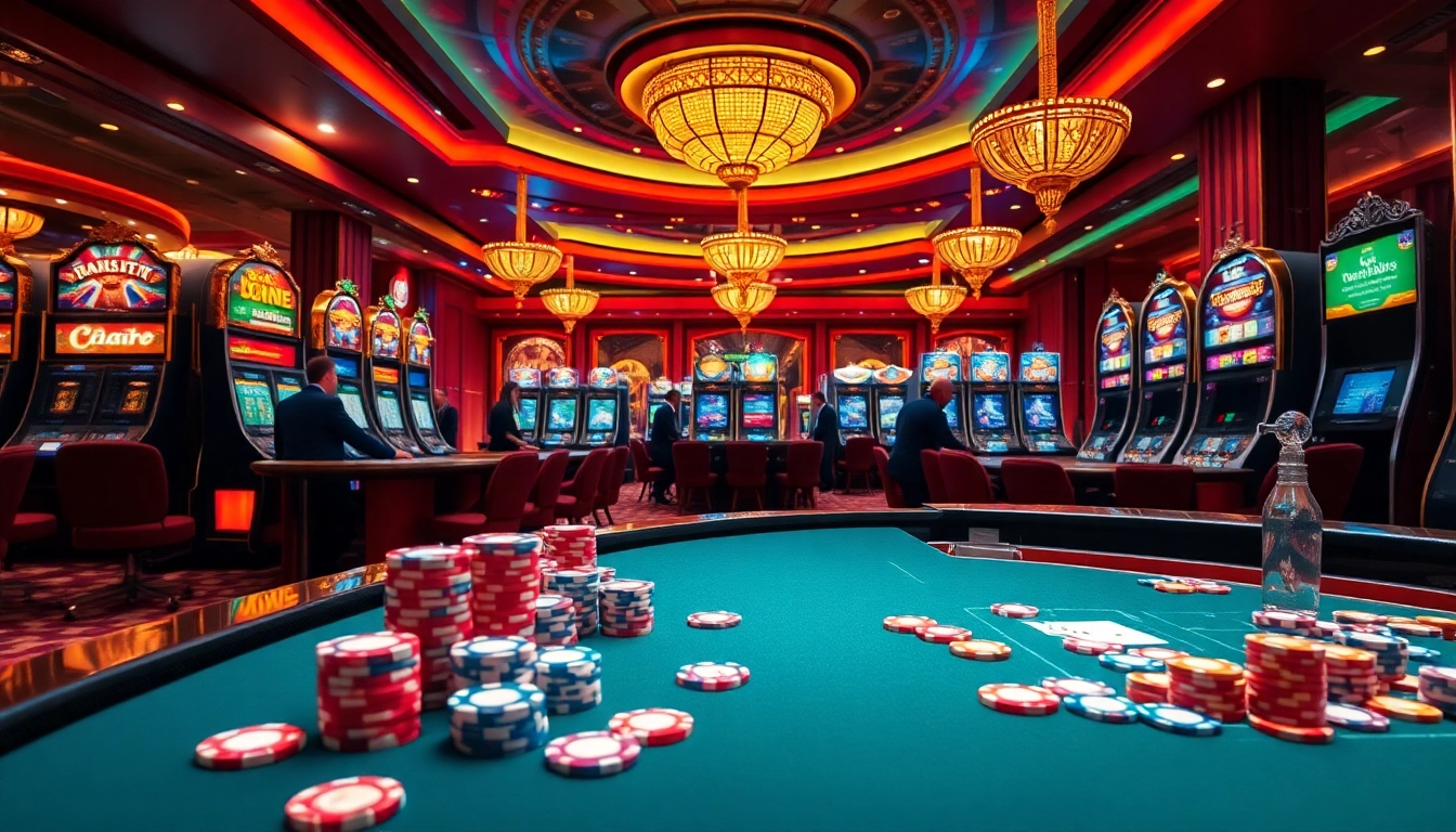 Experience the excitement of mint88 with vibrant casino gaming tables and lively action.