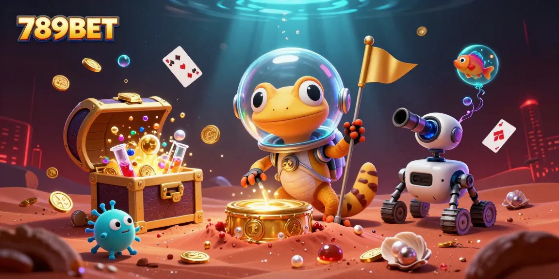 Experience thrilling gameplay at 789BET casino with vibrant Martian adventure illustration.