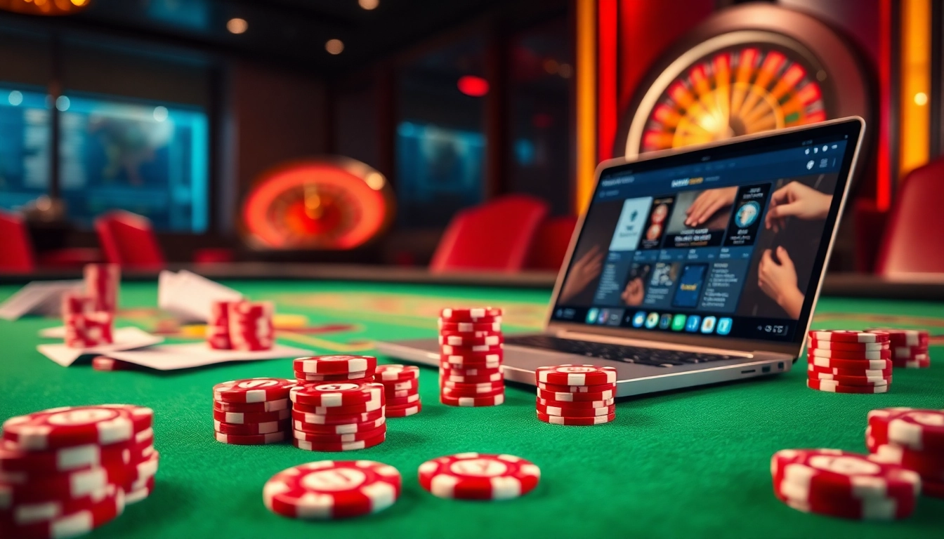 Experience high-stakes gaming at e28 my online casino with luxurious tables and vibrant poker chips.