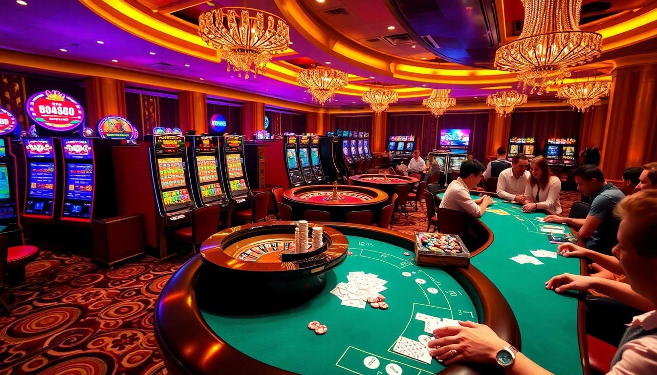 Experience high-stakes gaming at https://bem88.com with dynamic casino tables and vibrant slot machines.