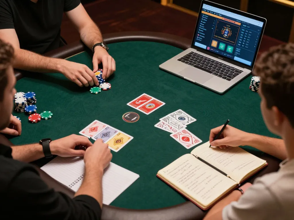 Engaging online poker action on LLWIN COM showcasing strategic gameplay with colorful chips and cards.