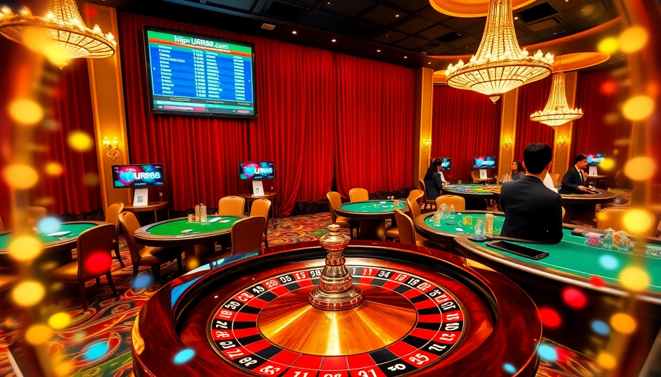 Experience the thrill of gambling at https://urr88.com/ with vibrant casino tables and intense poker action.