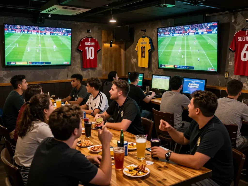 Socolive offers live soccer streaming and thrilling sports betting action in a vibrant sports bar setting.