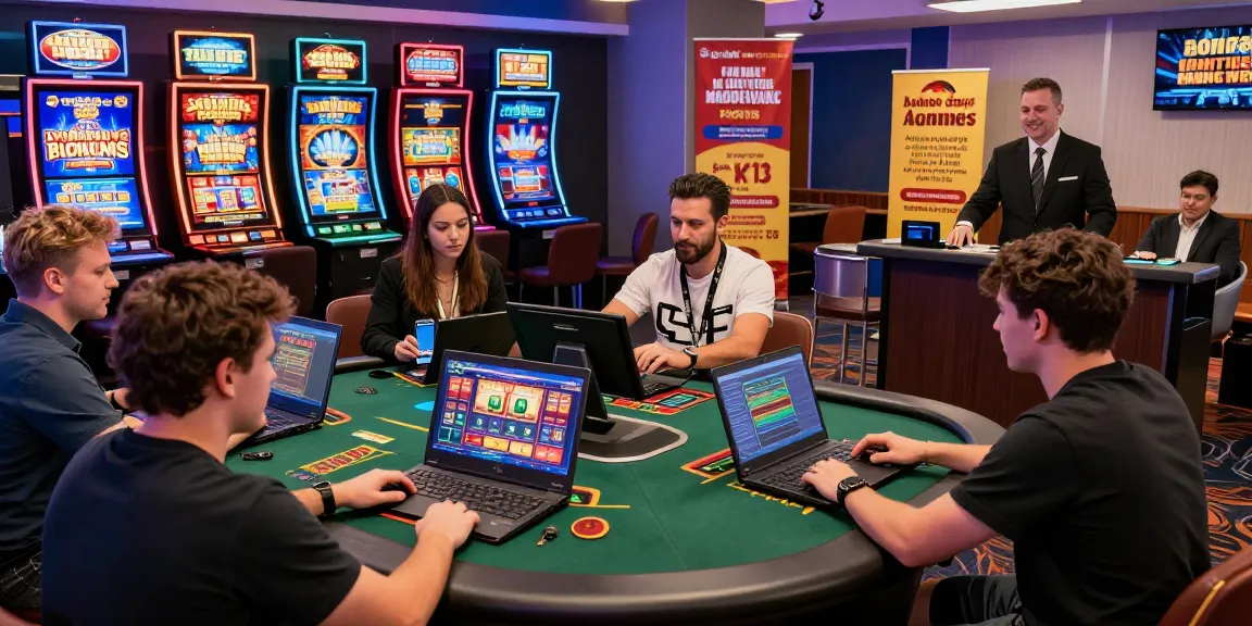 Explore credit card casinos at https://ccrm.org.uk/ with players engaging in diverse gaming options in a vibrant casino atmosphere.
