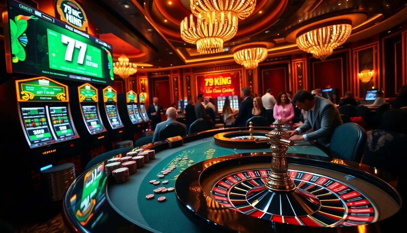 Players enjoying high-stakes games at 79KING Casino, highlighting excitement and vibrant atmosphere.