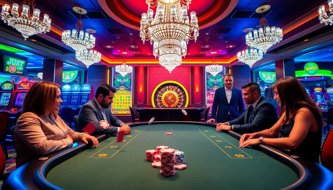 Engaging poker players in a luxurious setting at https://gg888.info/ casino, showcasing thrilling action and excitement.