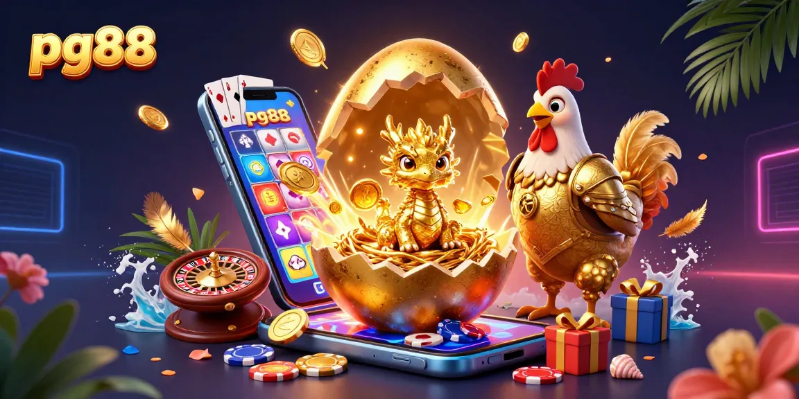 Spin to win big at pg88 with a golden dragon and dynamic casino elements splashing across the scene.