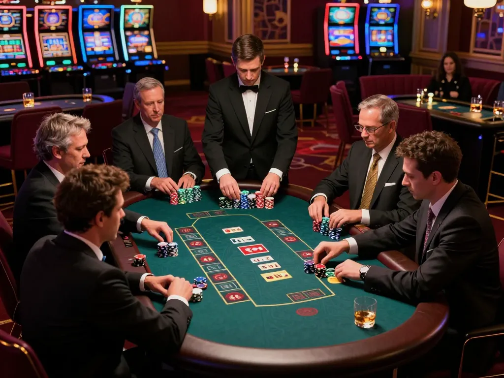Experience high-stakes blackjack at https://fa88.team/ with players intensely focused on their hands