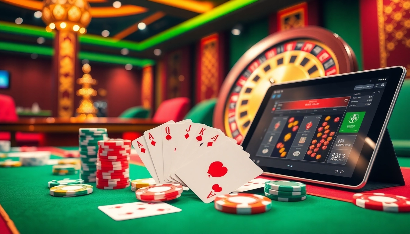 Experience Thể thao Sunwin casino excitement with vibrant poker chips and roulette wheel.