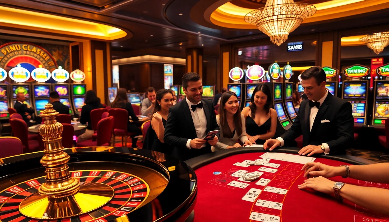 Experience high-stakes excitement at SAY88's luxurious casino gaming scene.