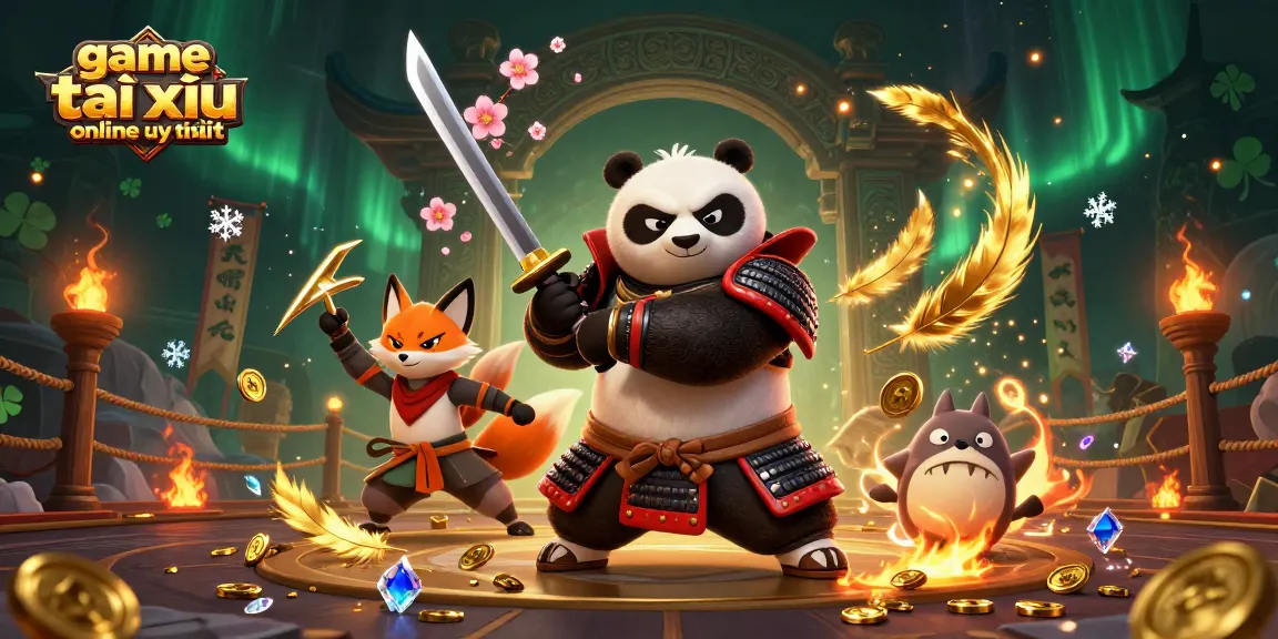 Engage in thrilling gameplay with game tài xỉu online uy tín, showcasing vibrant characters and dynamic gambling elements.