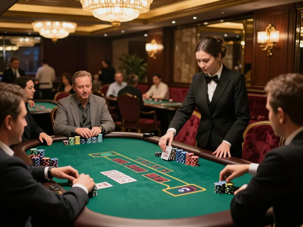 Players at the blackjack table enjoying an exciting game with the sc88 theme and vibrant betting action