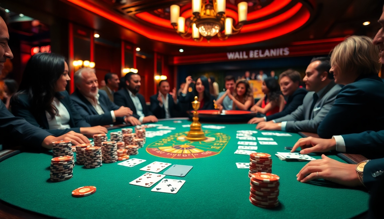 Join the excitement at the bdtk66 blog with a lively poker game featuring vibrant chips and cards.