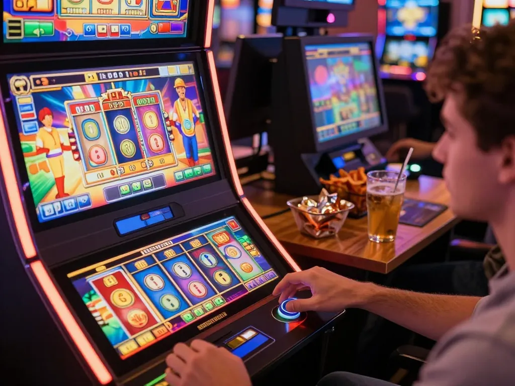 Player enjoying a vibrant CM88 slot machine game, showcasing immersive online gaming experience.