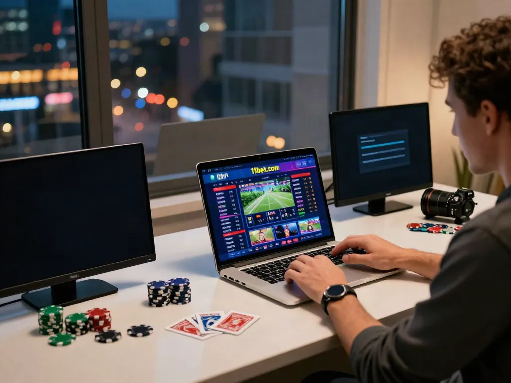 Engaging online betting experience on 11bet.com with vibrant interface and modern atmosphere.