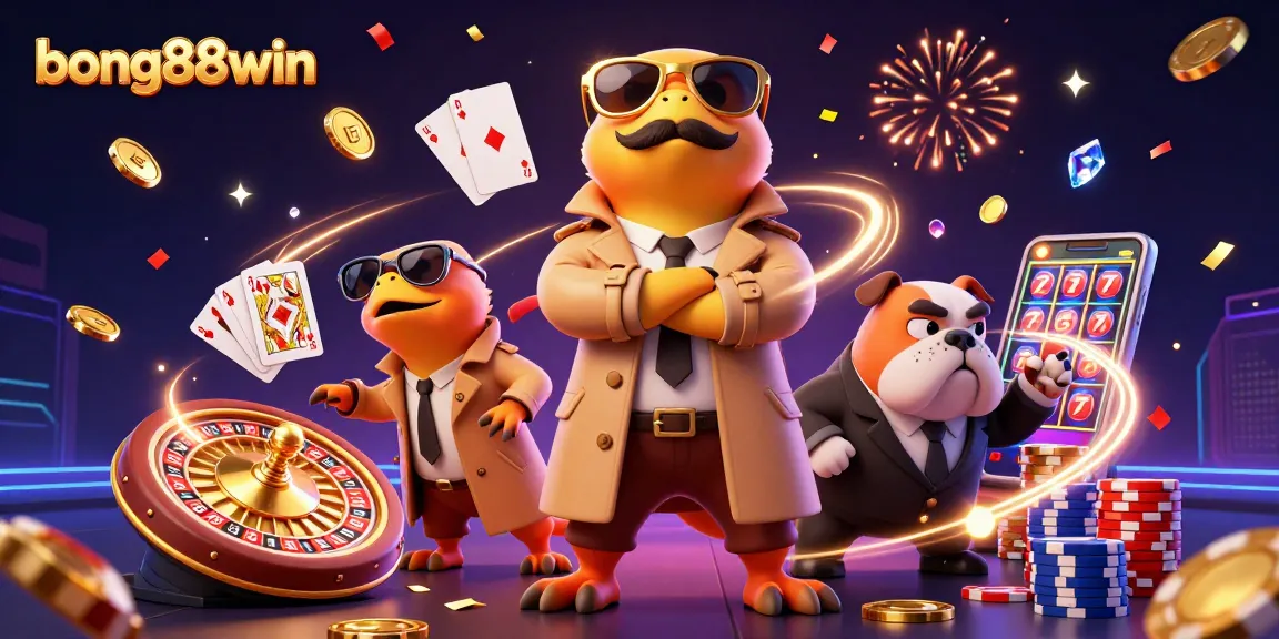 Experience thrilling games at bong88win with three raptors disguised as gamblers in a vibrant casino