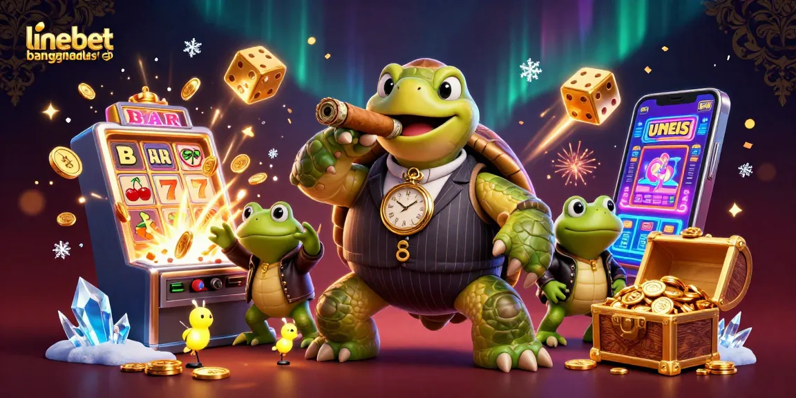 Experience the excitement of linebetbangladesh with vibrant casino characters and jackpot elements.