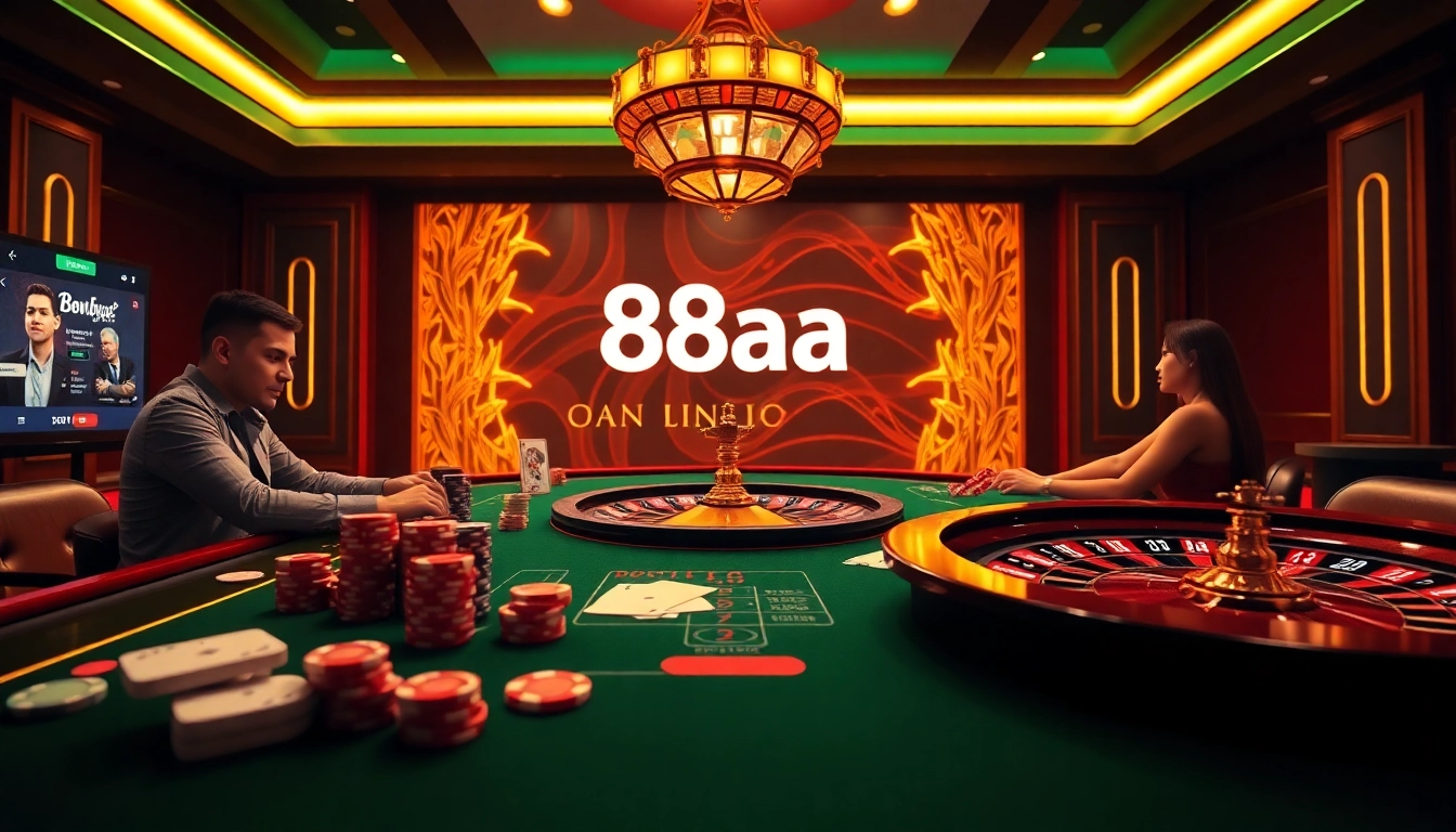 Engage in thrilling games at 88aa casino with vibrant tables and enticing visuals.