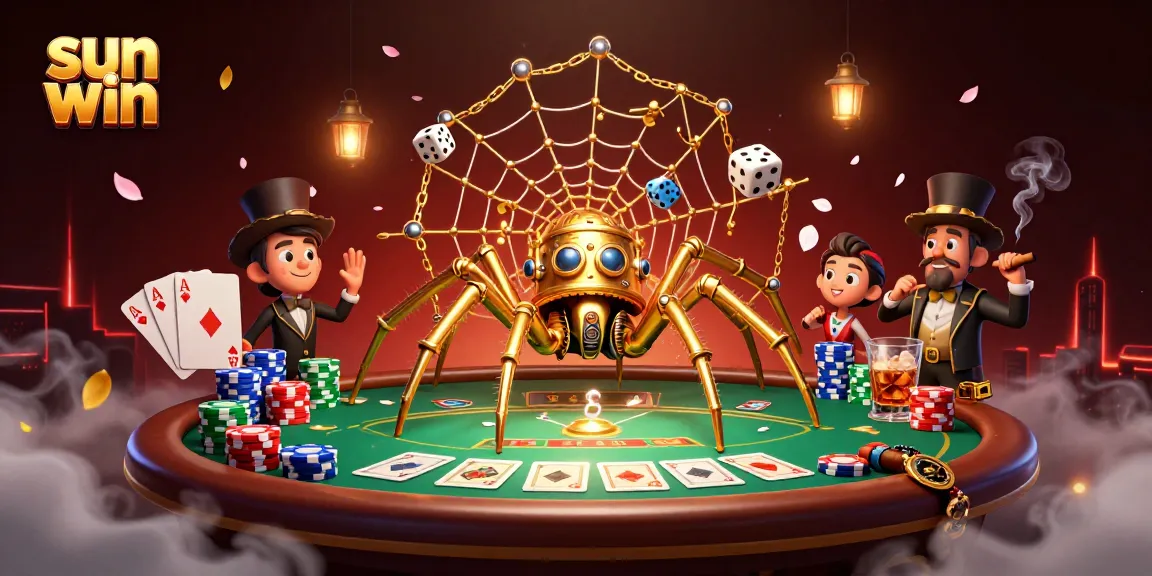 Experience the excitement of sun win with a lively steampunk scene showcasing intricate game elements and vibrant casino atmosphere.