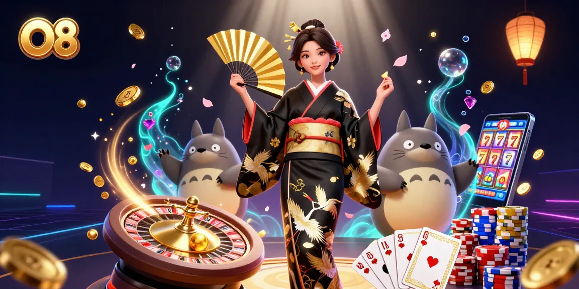 Engage in thrilling gameplay with O8's exciting gaming scene filled with vibrant elements.