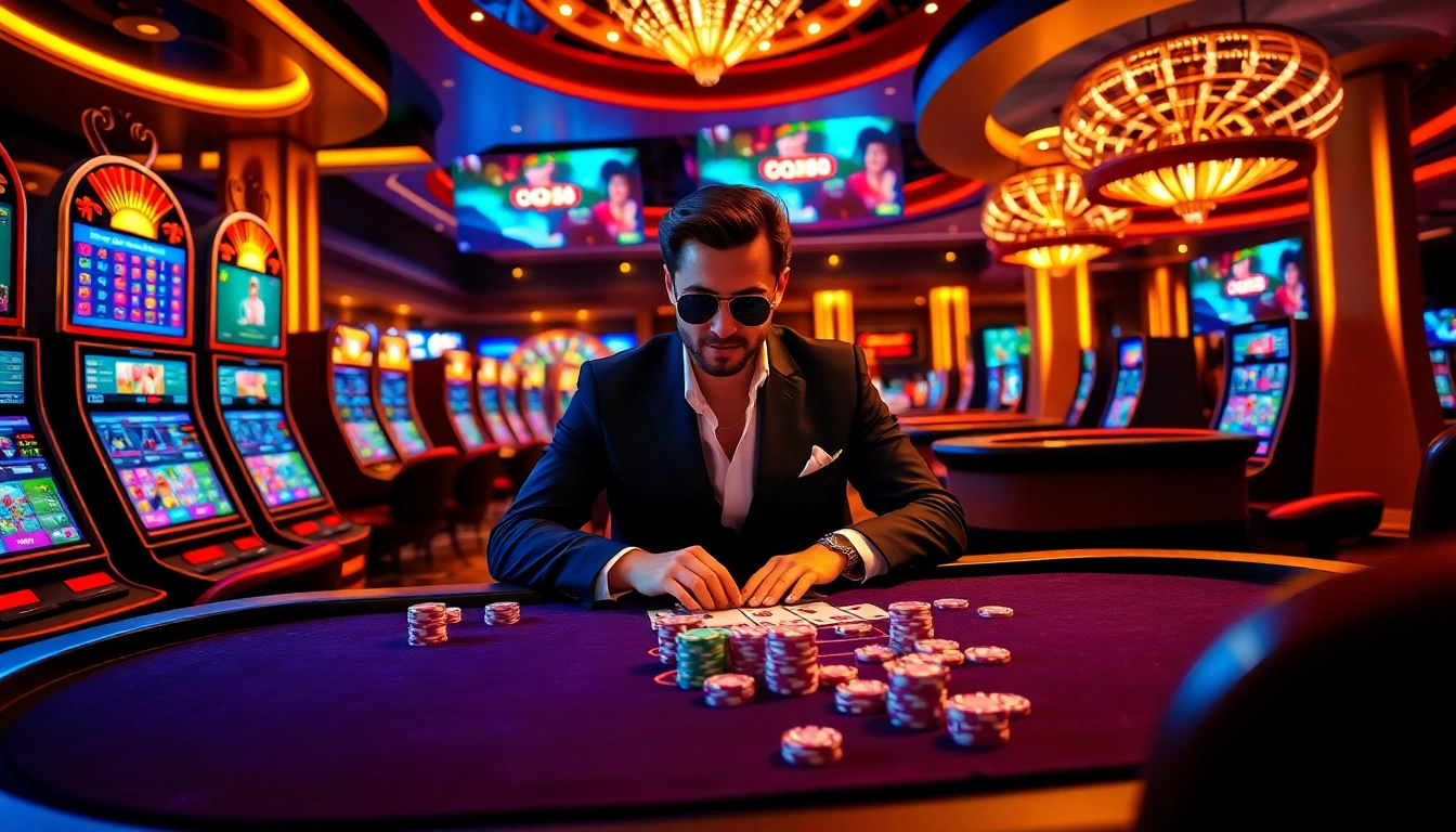 Experience the excitement of Nhà Cái GO88 with a vibrant casino scene featuring engaging games and thrilling betting.