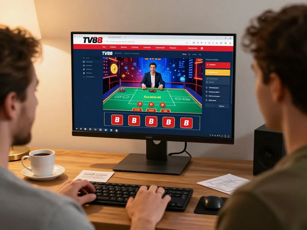 Engaging online gaming experience with TV88, showcasing a player’s dynamic betting session and lively interface.