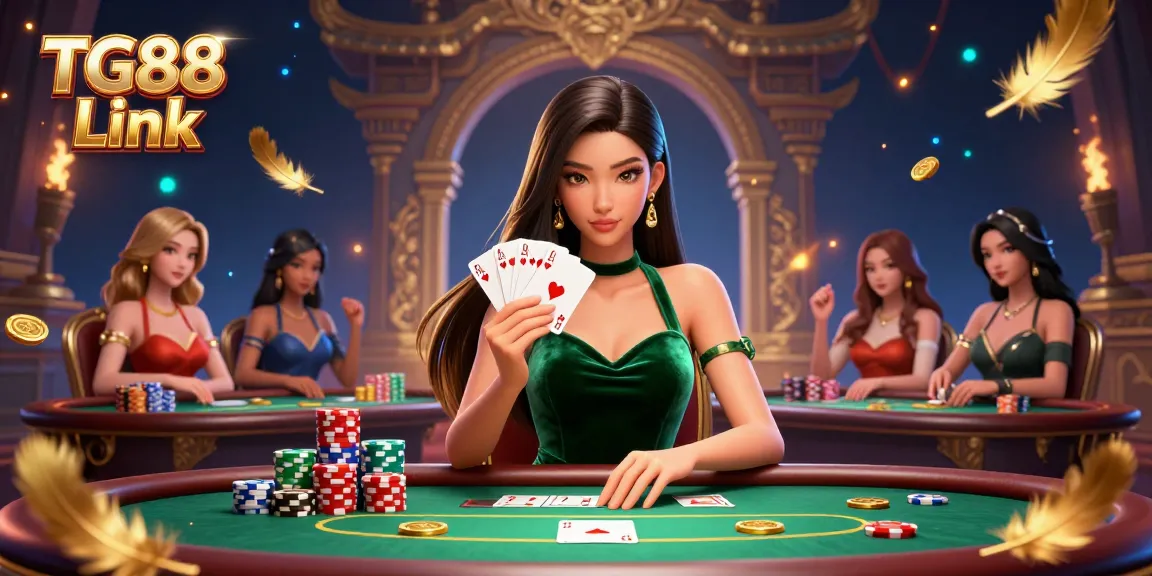 Engage with exciting games at TG88 Link featuring a skilled player at a poker table.