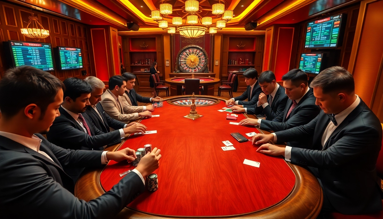 Experience a thrilling poker game at UU 88's luxury casino table, showcasing vibrant chips and an engaging atmosphere.