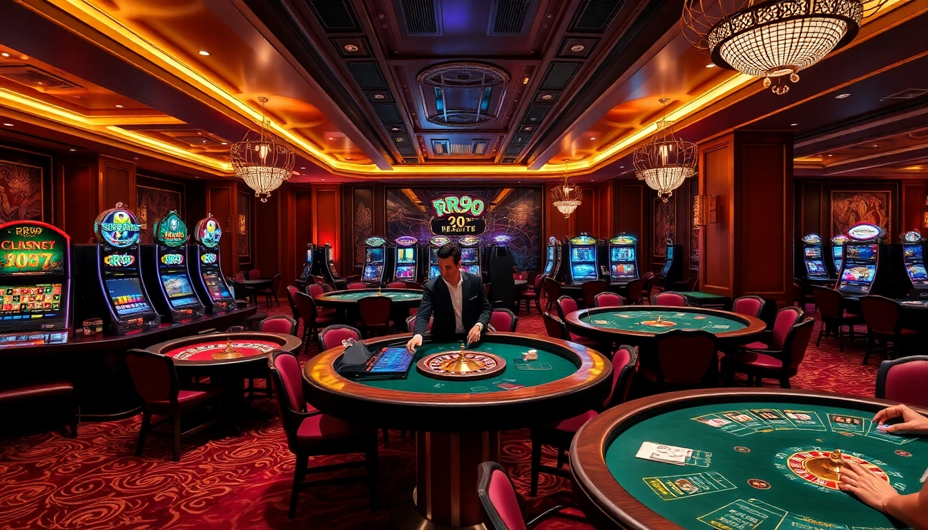 Experience thrilling moments at RR99 casino tables, enjoying poker and roulette in luxury.