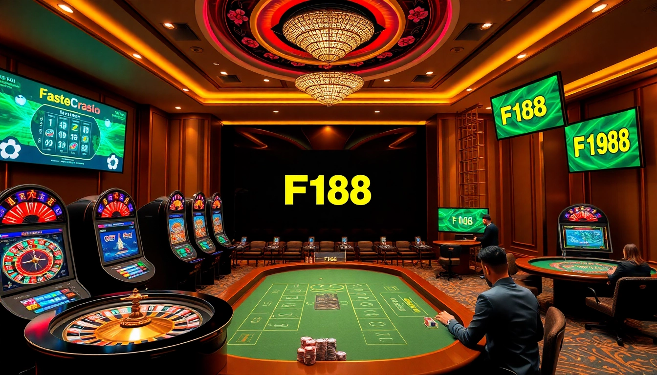 Engaging scene showcasing nhà cái F168 with vibrant gambling elements and immersive casino atmosphere.
