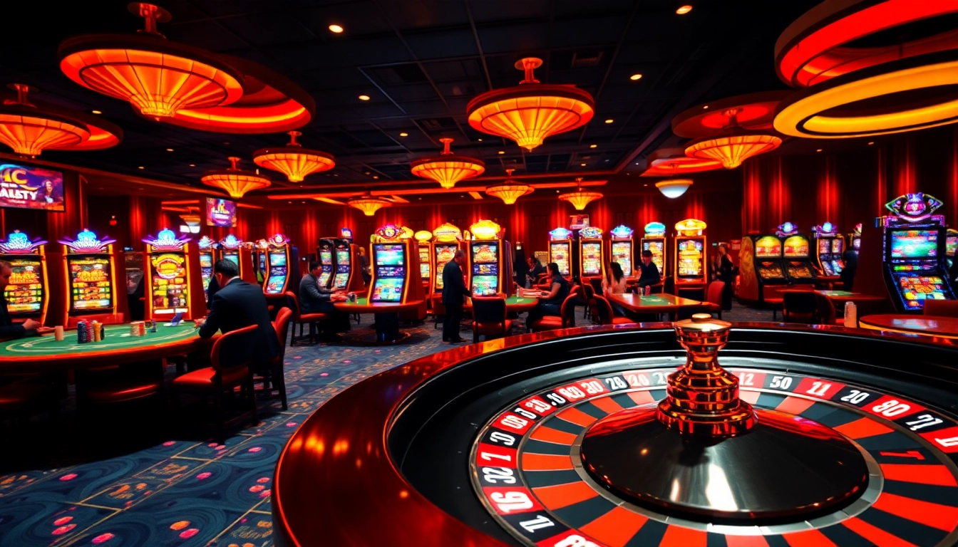 Players enjoying thrilling games at KJC casino, highlighting excitement and engagement.