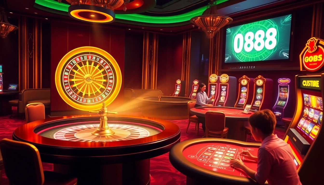 Experience thrilling online gaming at OPEN88 with a vibrant casino interface.