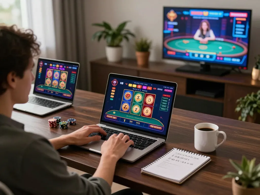 Player engaging with online casino at home while maximizing strategies on N188 platform
