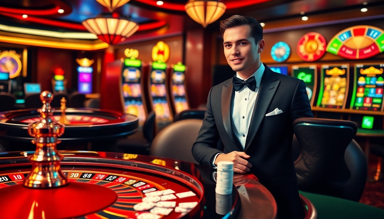 Players enjoying a thrilling casino atmosphere at 789win with poker chips and a roulette wheel.