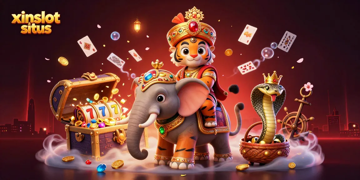Experience thrilling gameplay with xinslot situs featuring a vibrant 3D casino scene bursting with action.